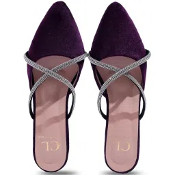 Carlton London Women's Purple Mule Shoes image 4