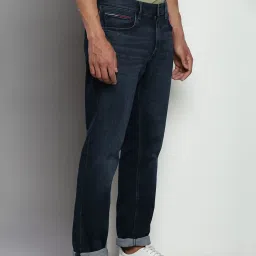 Tommy Hilfiger Navy Cotton Straight Fit Jeans image 4