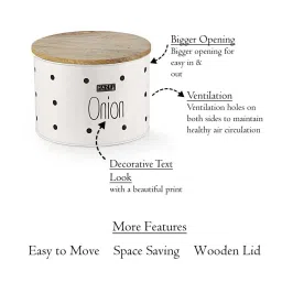 HAZEL White Galvanized metal Storage Container image 4