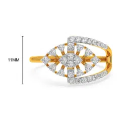 Kisna Diamond & Gold Jewellery Mattie 14k (585) Diamond & Gold Ring For Women image 5