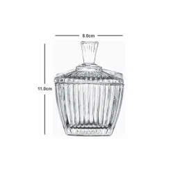 Goodhomes Transparent Glass Candy Bowls With Lid - Set of 4 image 4