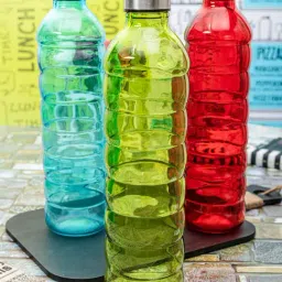 White Gold Transparent Glass Bottles with Silicone Cap - Set of 2-picture-43