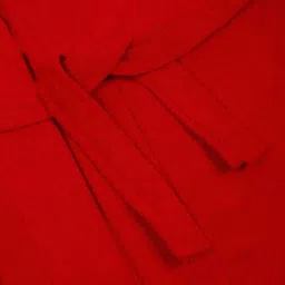 Creeva Red Micro Terry 120 GSM Melodious Kids Bathrobe 3-4 Yrs image 4