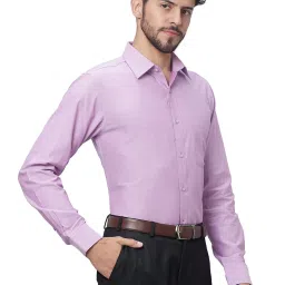 Raymond Violet Cotton Slim Fit Texture Shirt image 4