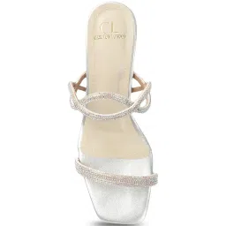 Carlton London Women's Silver Casual Sandals image 4