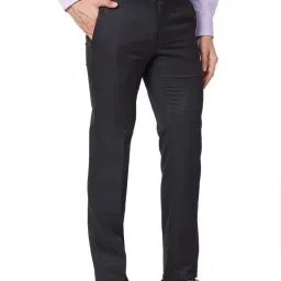 Raymond Black Slim Fit Checks Trousers image 4