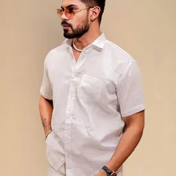 Moda Rapido Spread Collar Short Sleeves Casual Shirt-picture-16