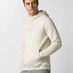 Van Heusen White Regular Fit Graphic Hoodie image 3