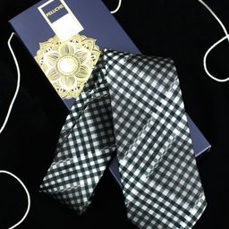PELUCHE Black Checked Broad Tie-picture-1