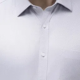 Van Heusen Blue Cotton Regular Fit Printed Shirt image 4