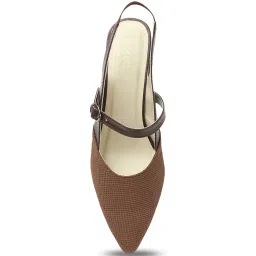 Iconics Women's Brown Sling Back Sandals image 4