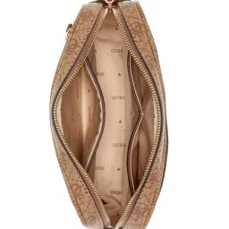 Guess Women Brown Printed Crossbody Bag image 4