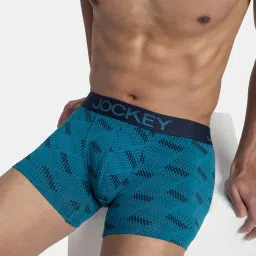 Jockey FP23 Men's Super Combed Cotton Elastane Stretch Printed Trunk with Ultrasoft Waistband image 4