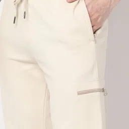 Underjeans By Spykar Beige Blended Solid Regular Fit Trackpants image 4