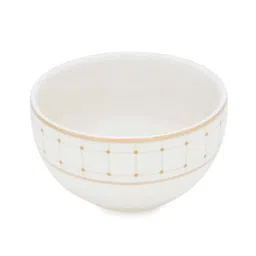 Pure Home and Living White Ceramic Criss Cross Detail Small Bowls (300ml) - Set of 2 image 4