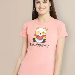 Metronaut Women Typography 3 Printed Applique T-shirt image 4