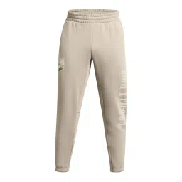 Under Armour Beige Regular Fit Printed Sports Joggers image 4