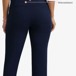 BlissClub Navy High Rise Pants image 4