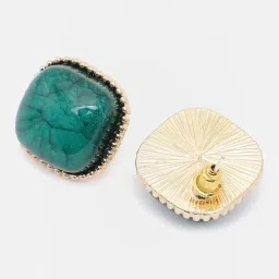 Sohi Gold Plated Party Designer Stone Stud Earrings image 4