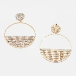 Sohi Gold Plated Party Designer Stone Drop Earrings image 4