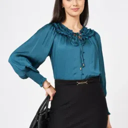 Annabelle by Pantaloons Blue Solid Top-picture-25