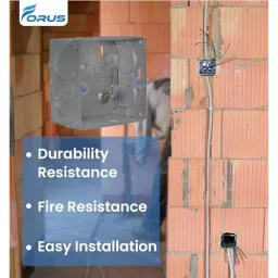 FORUS All-win 76.2x76.2 mm (3x3 inch) Concealed GI Sheet Metal Modular Box 1-2 Module (Pack of 4) image 5