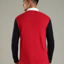 Tommy Hilfiger Navy Cotton Comfort Fit Colour Block Polo T-Shirt image 2