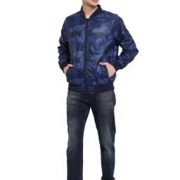 Pepe Jeans Blue Regular Fit Printed Jacket image 4