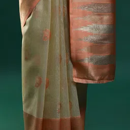 Mitera Woven Design Zari Banarasi Saree image 4