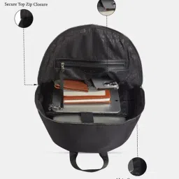 Caprese Black Embroidered Backpack image 4