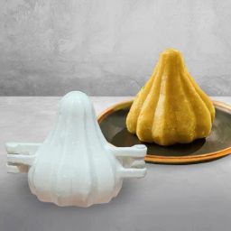 HAZEL White Aluminium Two Fold Big Ukadiche Modak Sacha-picture-47
