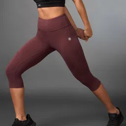 CULT Women's Brown Cropped COMFlex Run Tights-picture-38