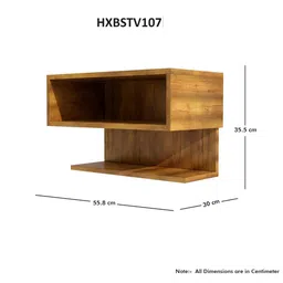 HEXA RED Beige Engineered Wood Bedside Table image 4