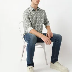 MARK & ALBERT Men Slim Fit Opaque Printed Casual Shirt image 2