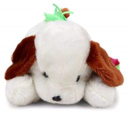 Tickles Adroable Lying Dog Stuffed Soft Plush Animal Toy for Kids Baby Boys & Girls Birthday Gift (Color: White Size: 20 cm)-picture-20
