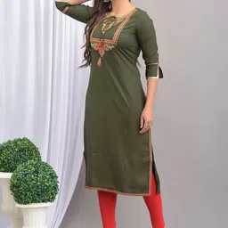 Maquien Women Printed Keyhole Neck Flared Sleeves Kurta image 5