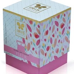 Iris Celeste Fragrance Fleur Hurricane Candle Pearl Collection - 113 gm image 2