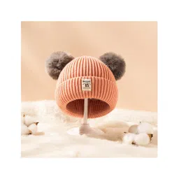 MOMISY Baby Cap Soft Beanie Woolen Hat for Spring Winter Autumn for Newborn Infant Toddler Kids Babies from 1 Year to 5 Years (Pink) image 5