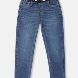 Allen Solly Junior Boys Jogger-Fit Mid-Rise Light Fade Stretchable Jeans-picture-32