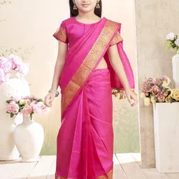 BAESD Woven Design Zari Pure Silk Block Print Saree-picture-51