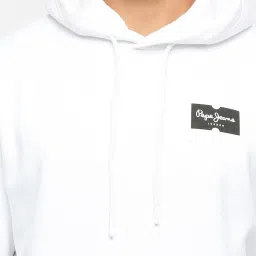Pepe Jeans White Regular Fit Hooded Sweatshirt image 4