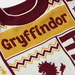 The Souled Store Maroon & White Printed Sweater image 4