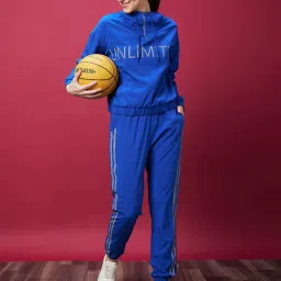 Globus Blue Regular Fit High Rise Joggers image 4