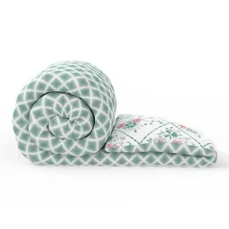 Bianca Denim Feel Green Fabric 192 TC 150 GSM Double Comforter image 4