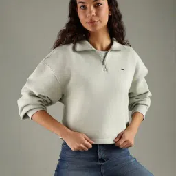 Tommy Hilfiger Green Cotton Regular Fit Sweatshirt image 5