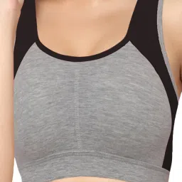 IN CARE Grey & Black Sports Bra image 4