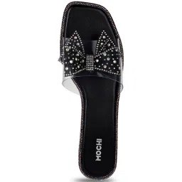 Mochi Women's Black Casual Sandals image 4