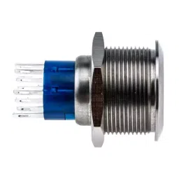 RS PRO Illuminated Push Button Switch Momentary 22.2 mm Cutout DPDT White LED 250 V AC, 1759230 image 4