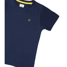 Allen Solly Junior Yellow & Navy Solid T-Shirt (Pack Of 2) image 4