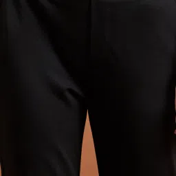 Label Ritu Kumar Black Loose Fit Mid Rise Trousers image 4